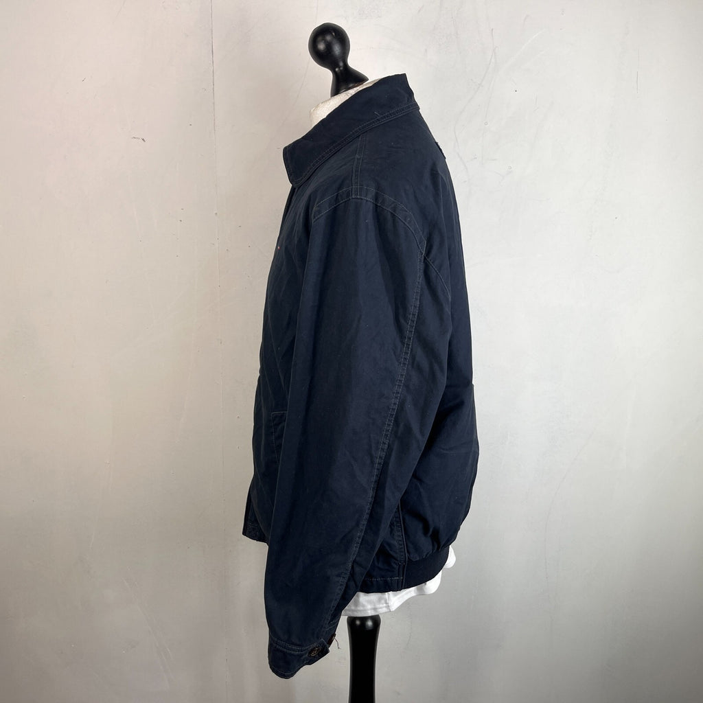 Vintage Tommy Hilfiger Y2K Chino Jacket Navy Blue Cotton Men's size Large