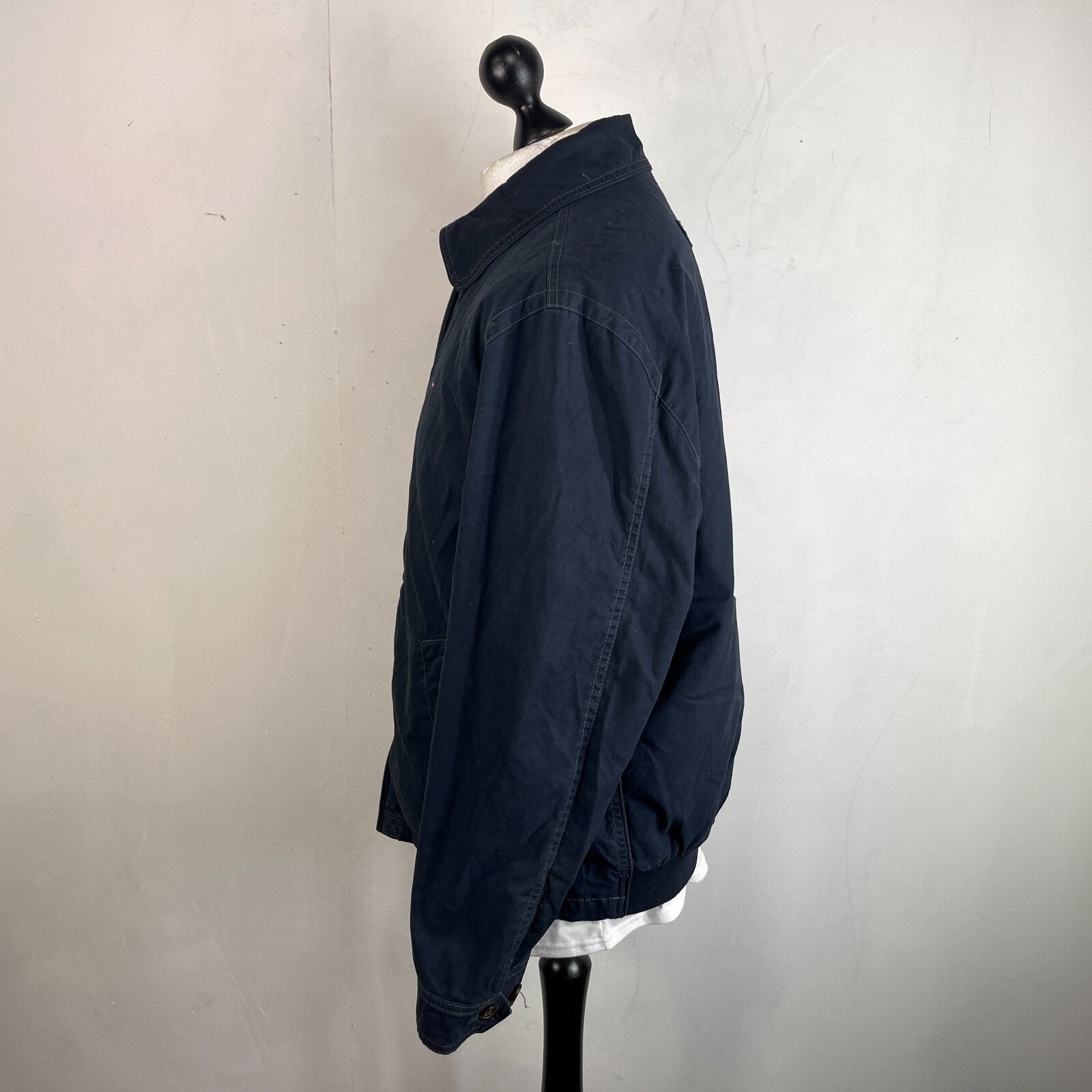 Vintage Tommy Hilfiger Y2K Chino Jacket Navy Blue Cotton Men's size Large