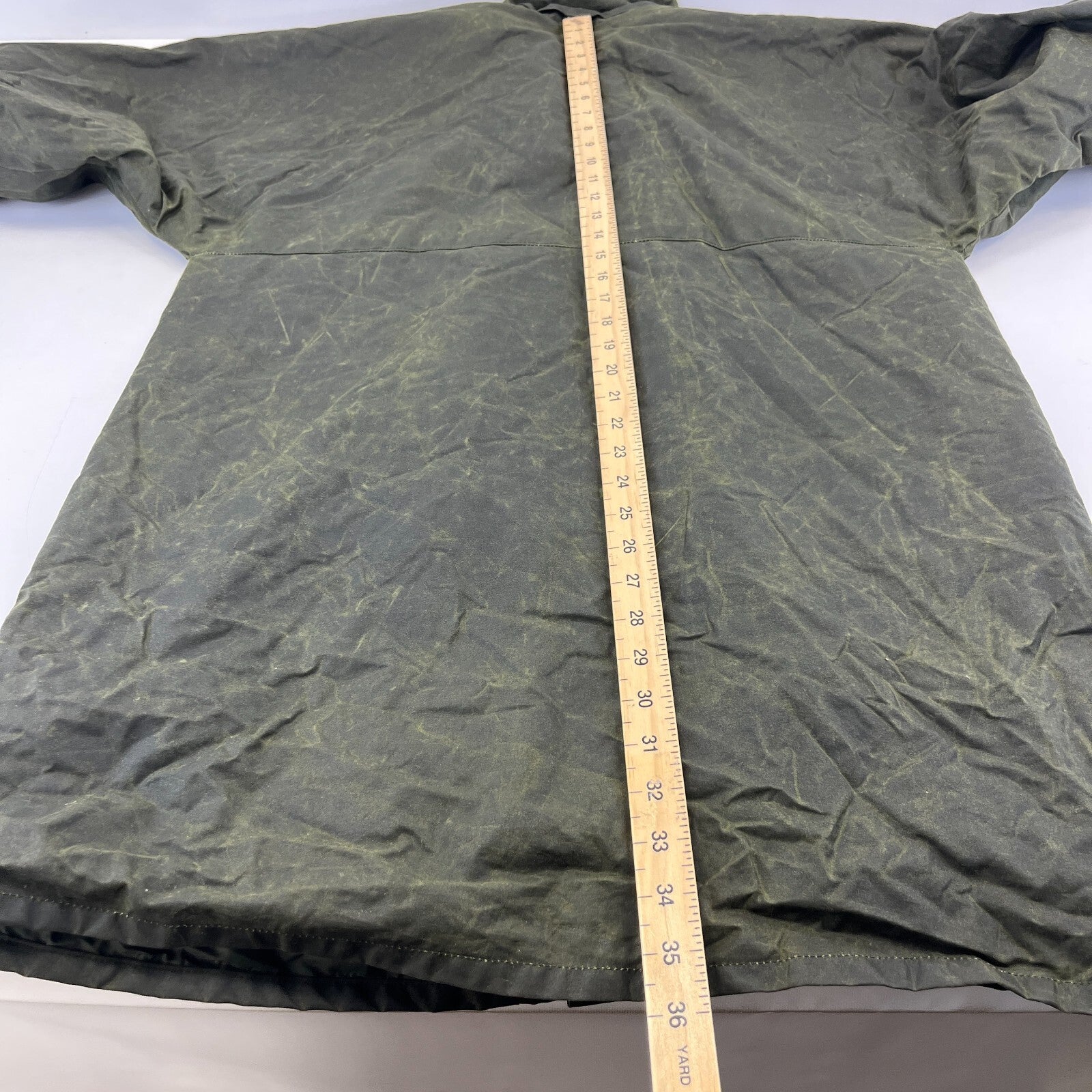 Shades Country & Casual Wax Jacket Mens size M Green Waxed Coat Made in the UK