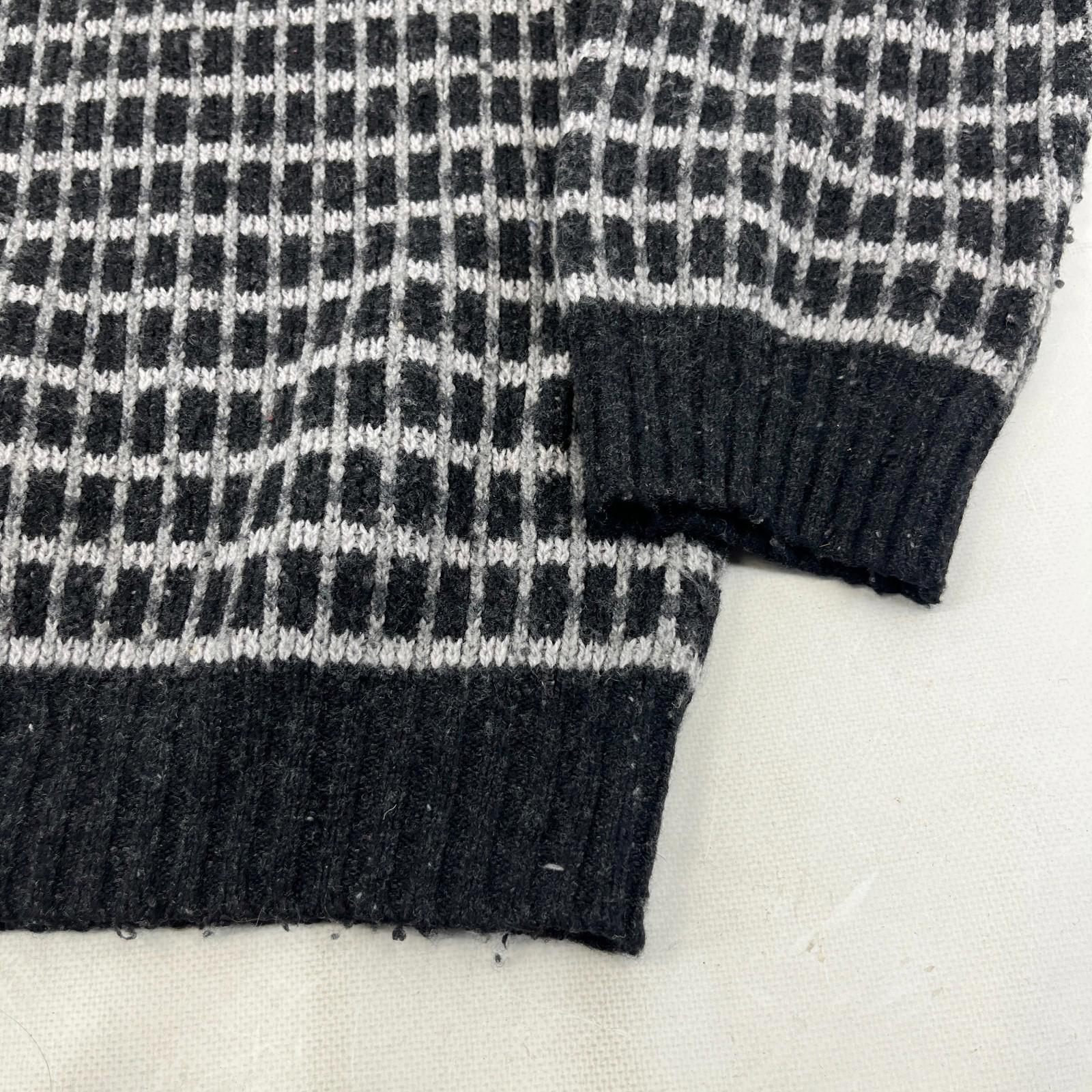 M&S Heritage Men's Jumper Sweater Chunky Knitwear size Large Black/White