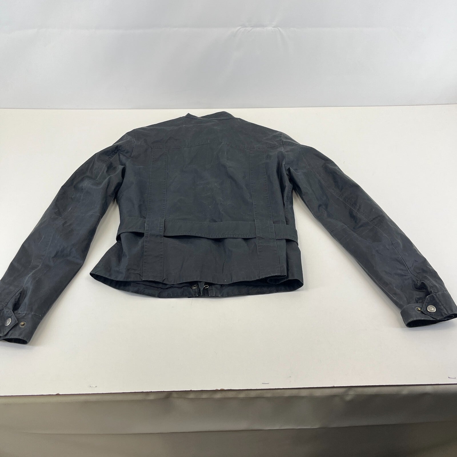 Belstaff Six Days Women's Jacket EU size 46 Black Made in Italy Waxed Motorcycle
