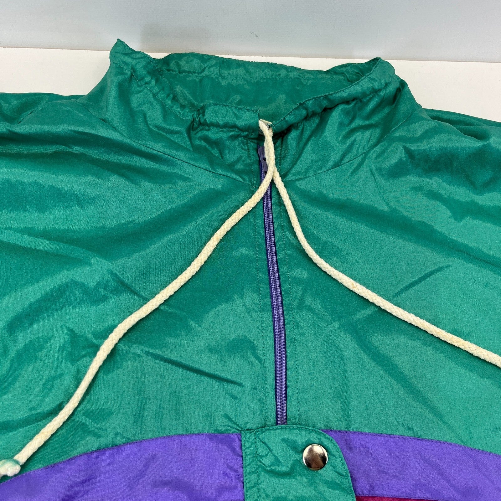 Vintage 80s Shell Suit Top Jacket Mens XL Windbreaker Rave Festival