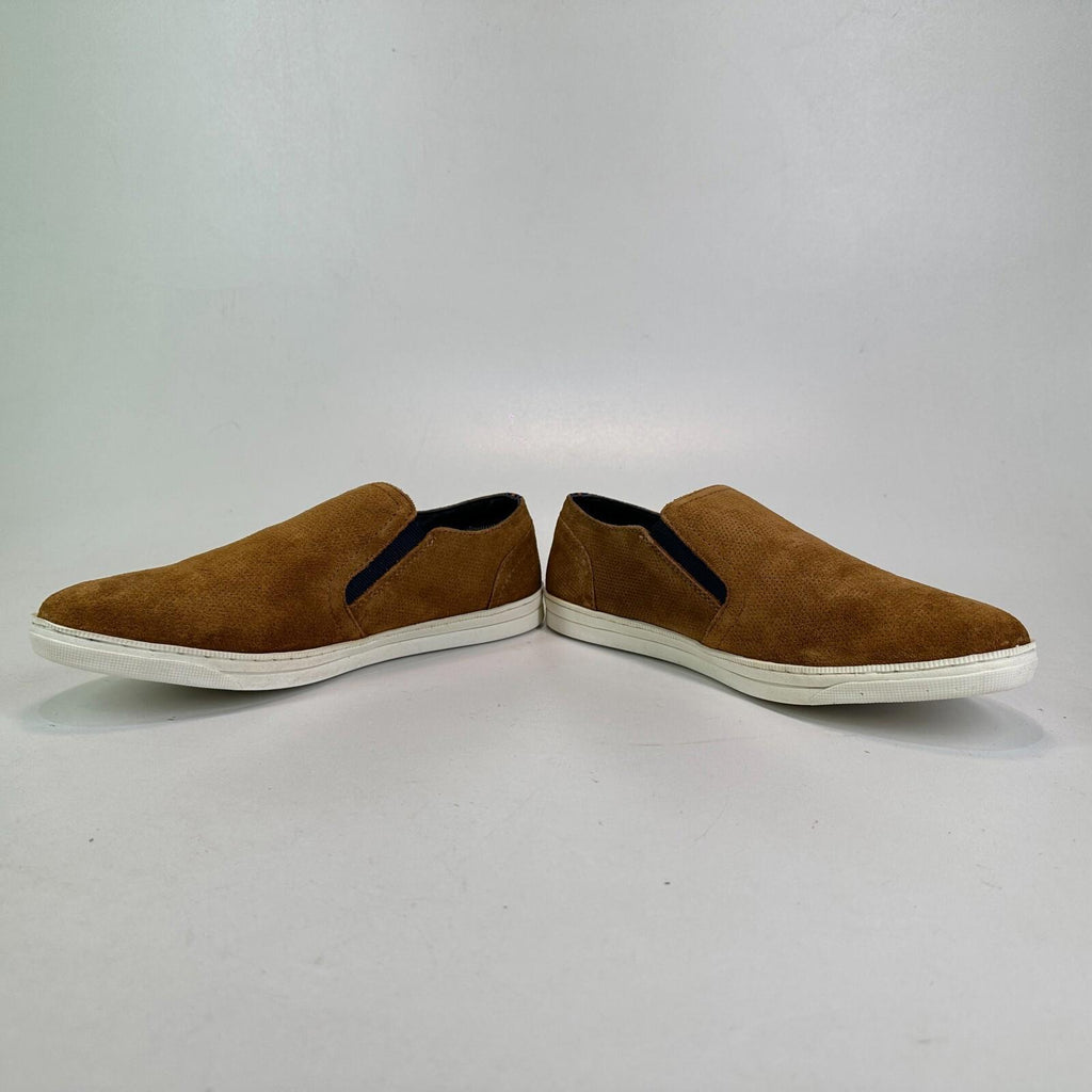 IKON Manor Tan Brown Suede Leather Slip On Shoes Deck Boat Smart Casual UK 12