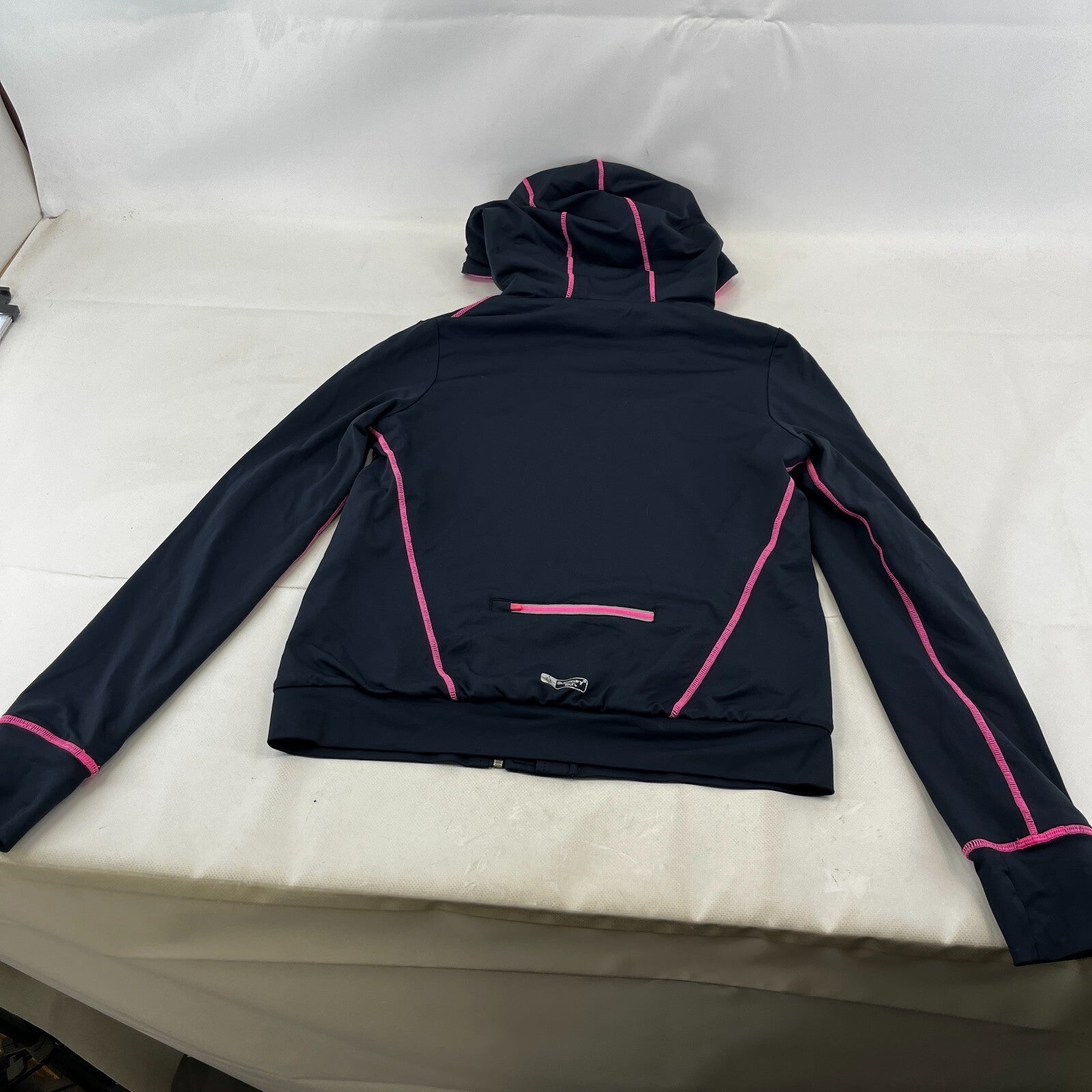 Superdry Tech Softshell Fleece Lined Jacket Black & Pink size M