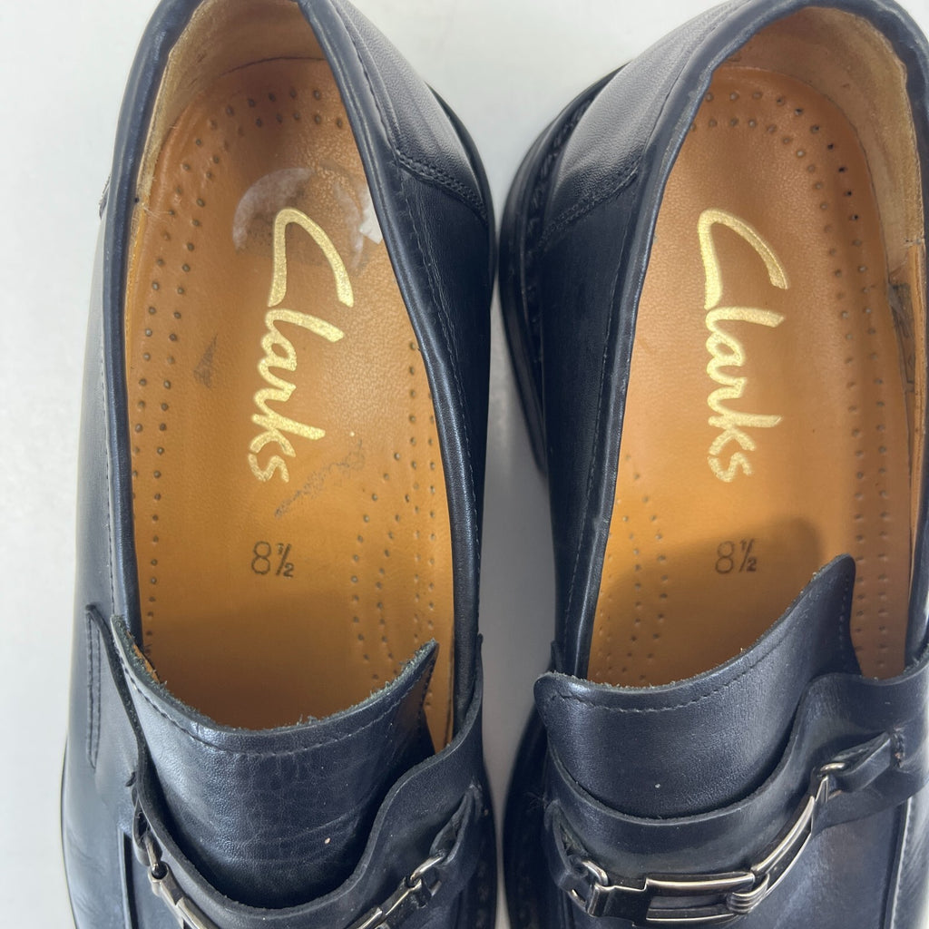 Clarks Men's Slip-On Casual Loafers Black size 8.5 Leather Casual