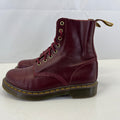 Dr Martens 1460 Pascal Black Red Leather Ankle 8 Hole Boots Size UK 5 EU 38