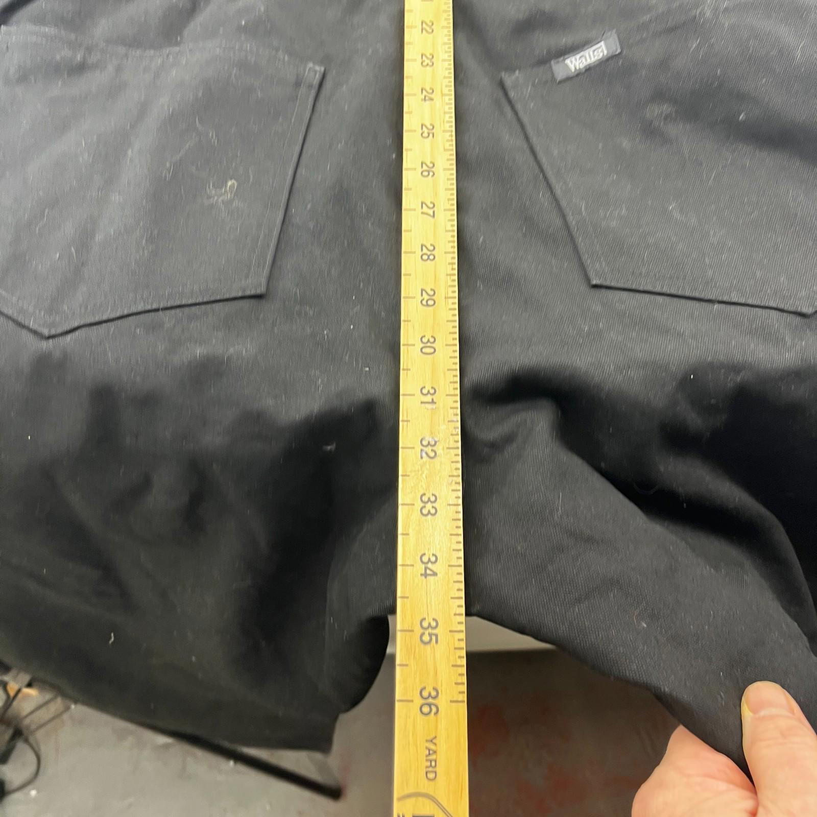 Walls Workwear Heavy Duty Overalls Quilted Insulated in Black Medium Regular