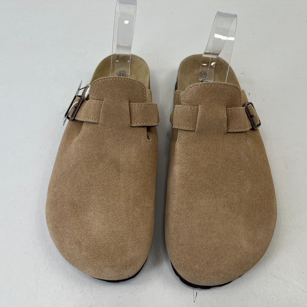 Qomfort Suede Leather Slide Sandals Sand Beige Men's size 11 EU 45 - New