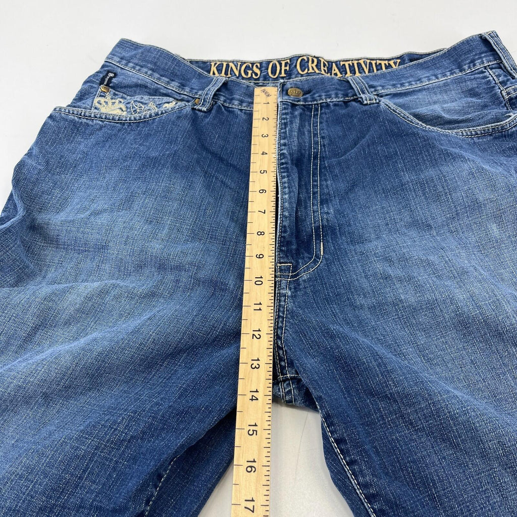 Vintage Ecko Unltd Baggy Embroidered Hip Hop Skate Jeans W38" L32"