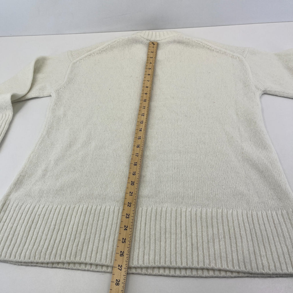 Sweaty Betty Alpine Wool Crew Neck Jumper Sweater in Lily White size S Alpaca
