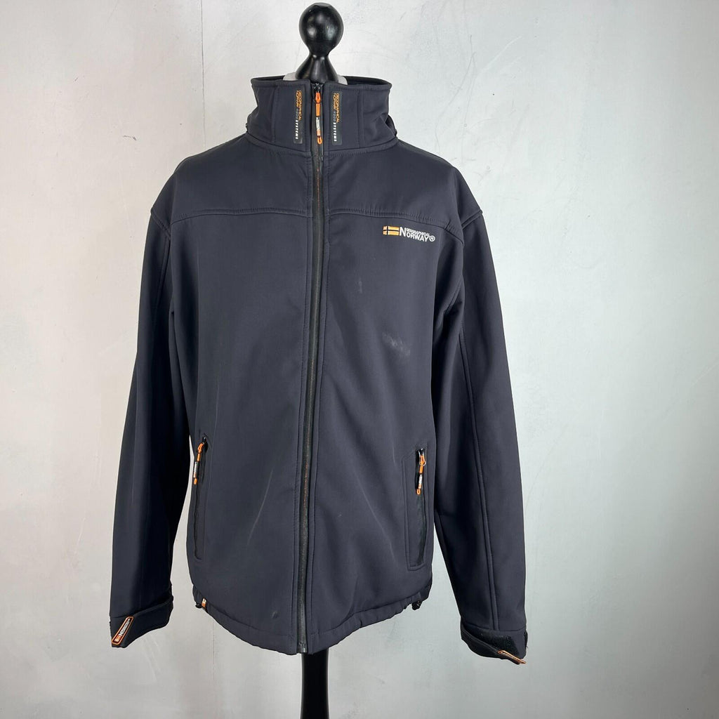 Geographical Norway Men's Softshell Jacket in Black UK size 2XL
