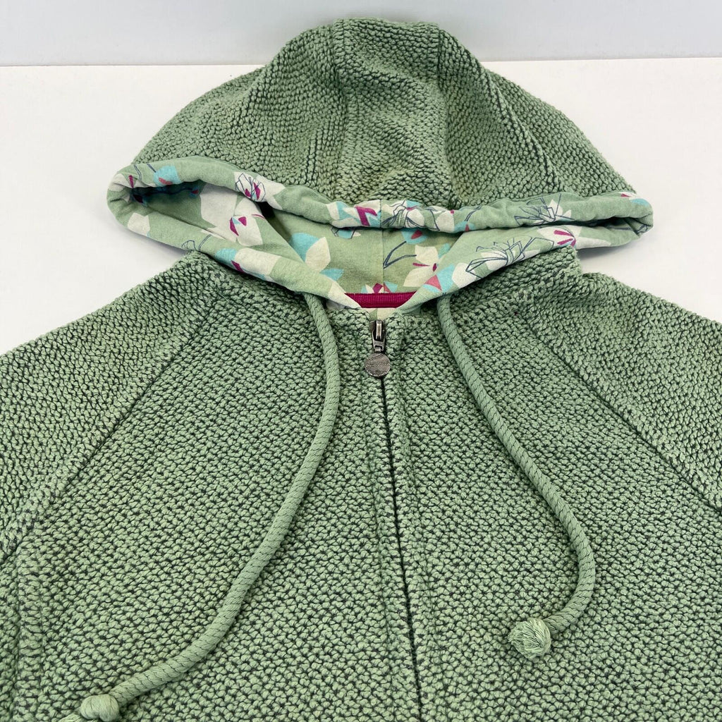 Weird Fish Macaroni Fleece Jacket Women's UK size 12 Full Zip Hooded Mint Green