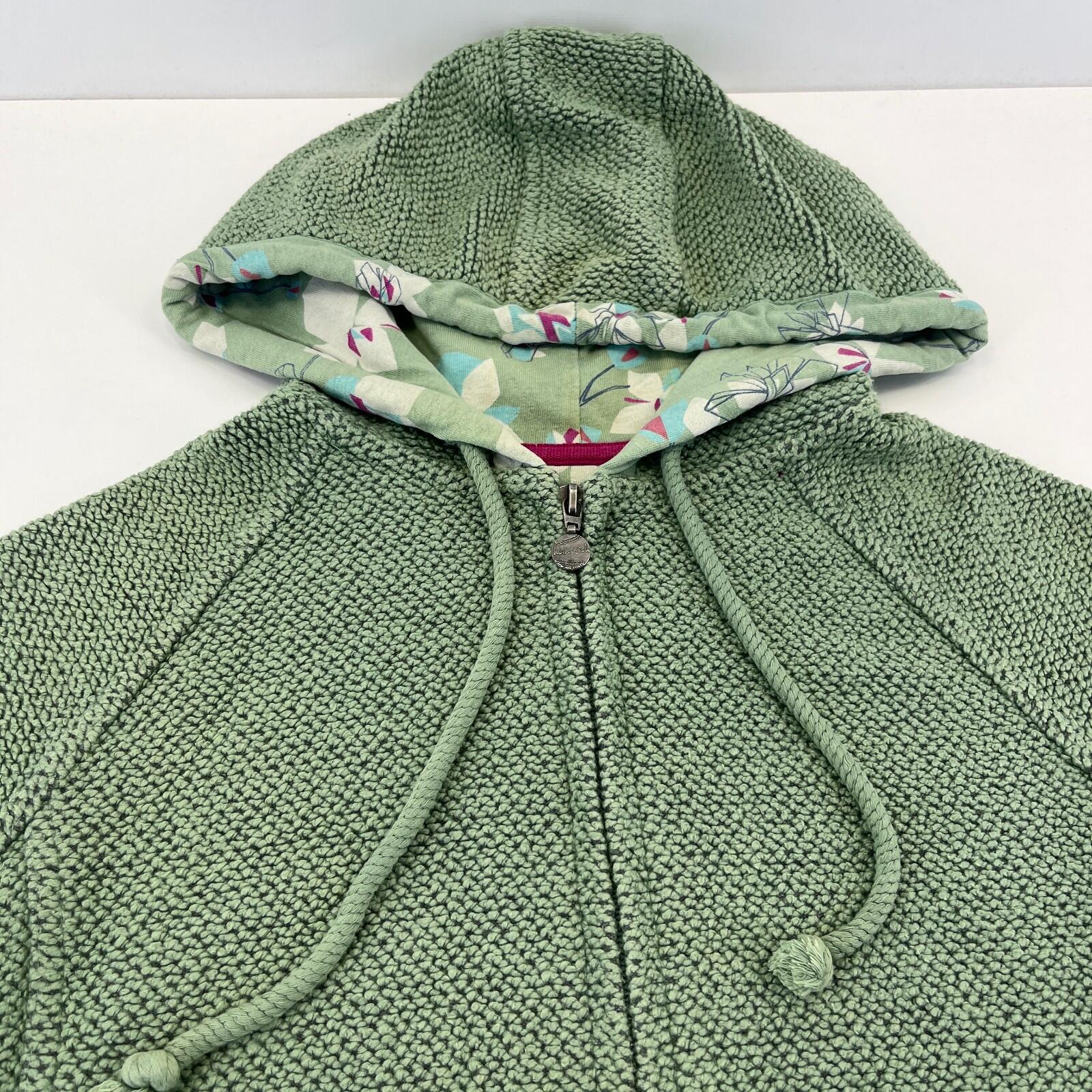 Weird Fish Macaroni Fleece Jacket Women's UK size 12 Full Zip Hooded Mint Green