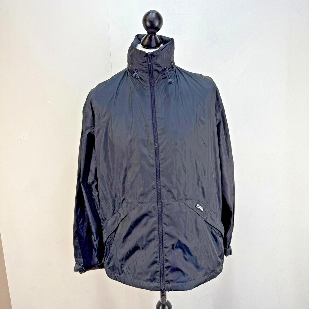 Original Puffa Pack-Away Jacket Pack-a-Mac with Stow-Hood Black size Medium