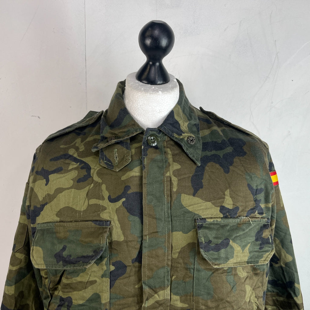 Spanish Military Army Issue Thermal Combat Jacket Woodland Camouflage size L