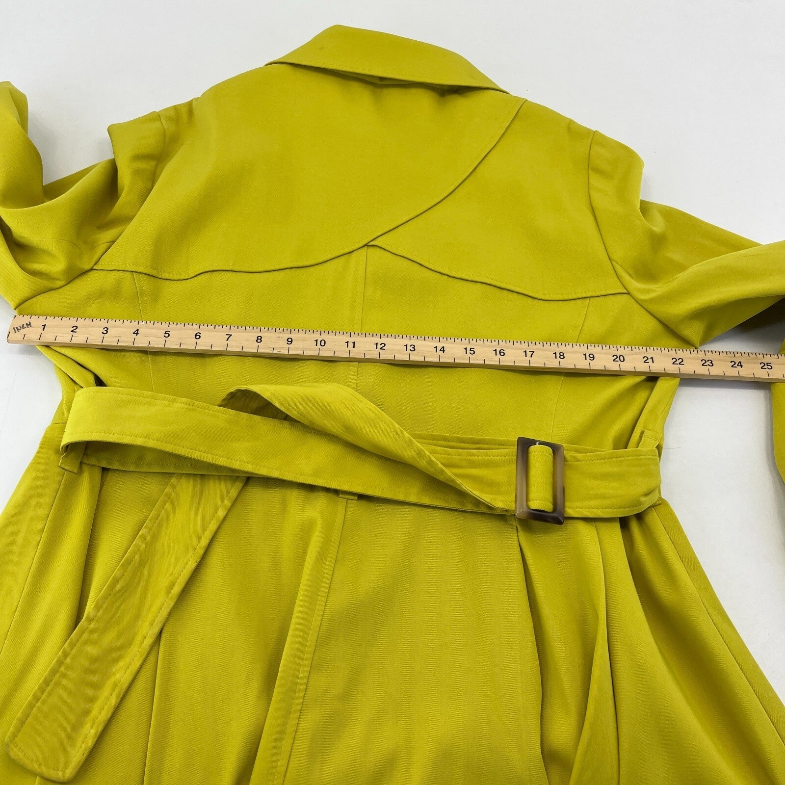 F&F Belted Trench Coat in Mustard Yellow Women's size 20 - VGC