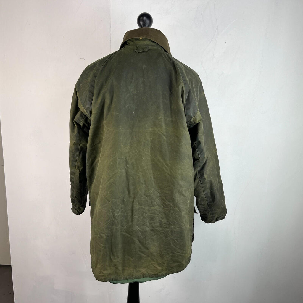 Claydon Insulated Wax Jacket Mens Medium Green Full Zip Hunting Country Cotton