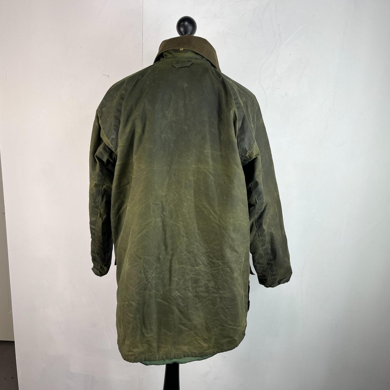 Claydon Insulated Wax Jacket Mens Medium Green Full Zip Hunting Country Cotton