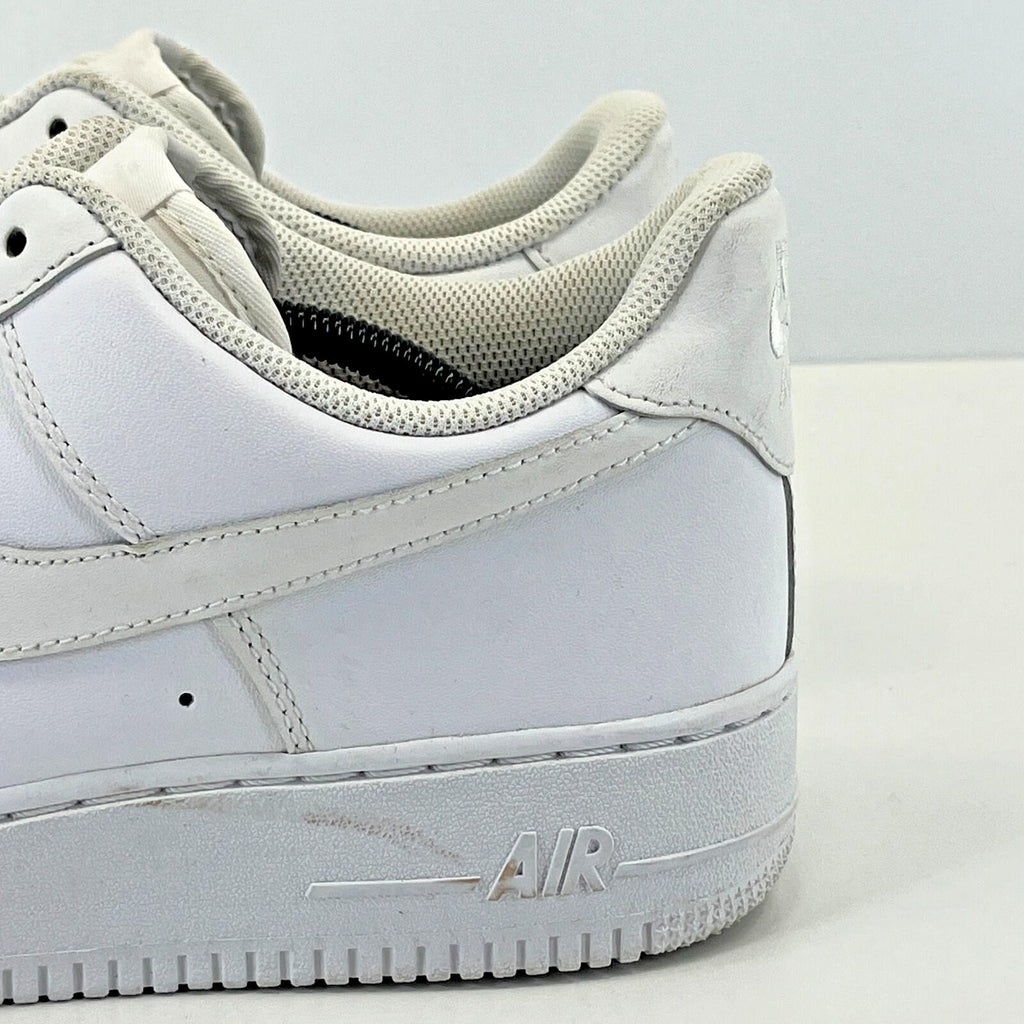 Nike Air Force 1  Trainers in White Leather UK size 11 / EU 46