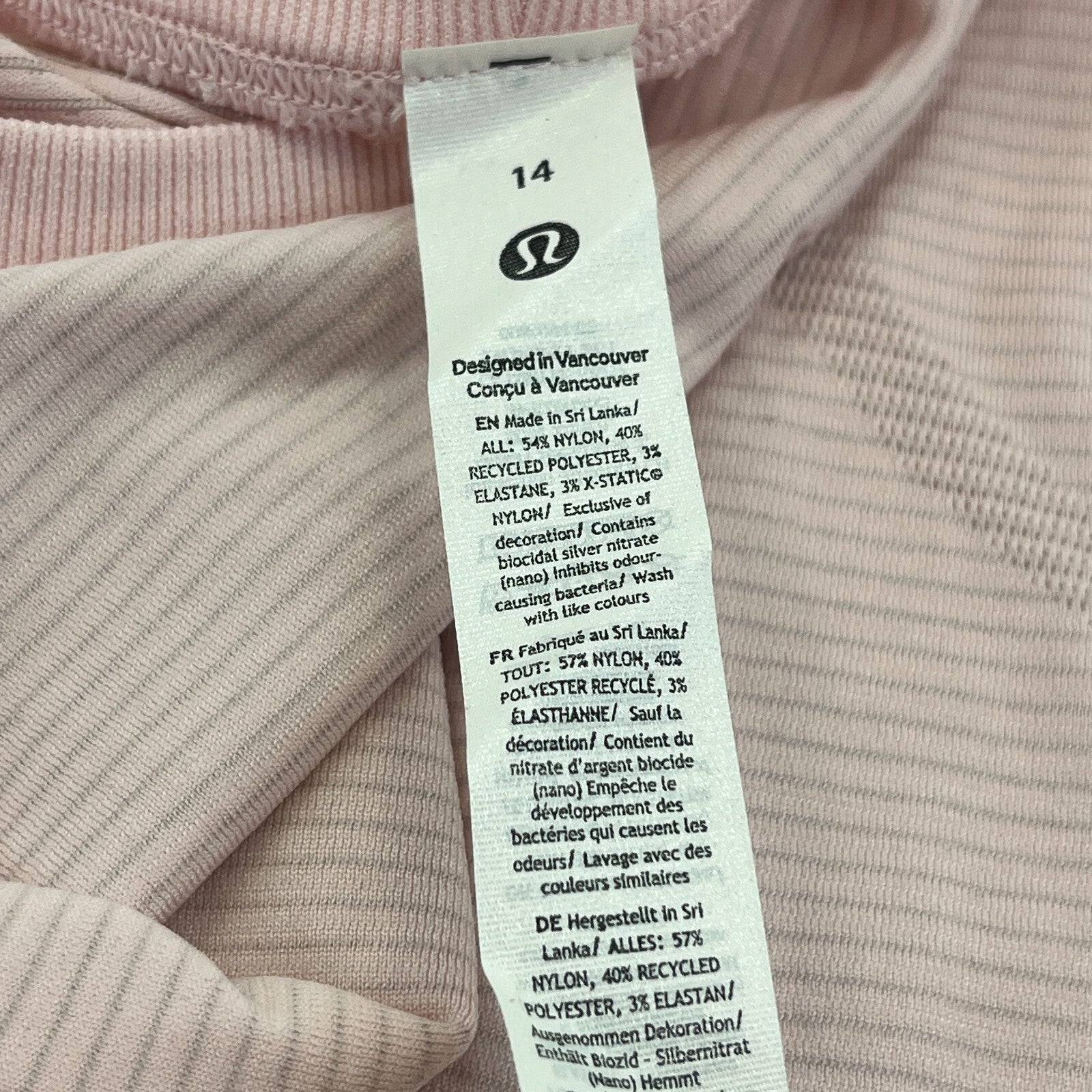 Lululemon Swiftly Relaxed Long-Sleeve Shirt in Pink size UK 18 US 14