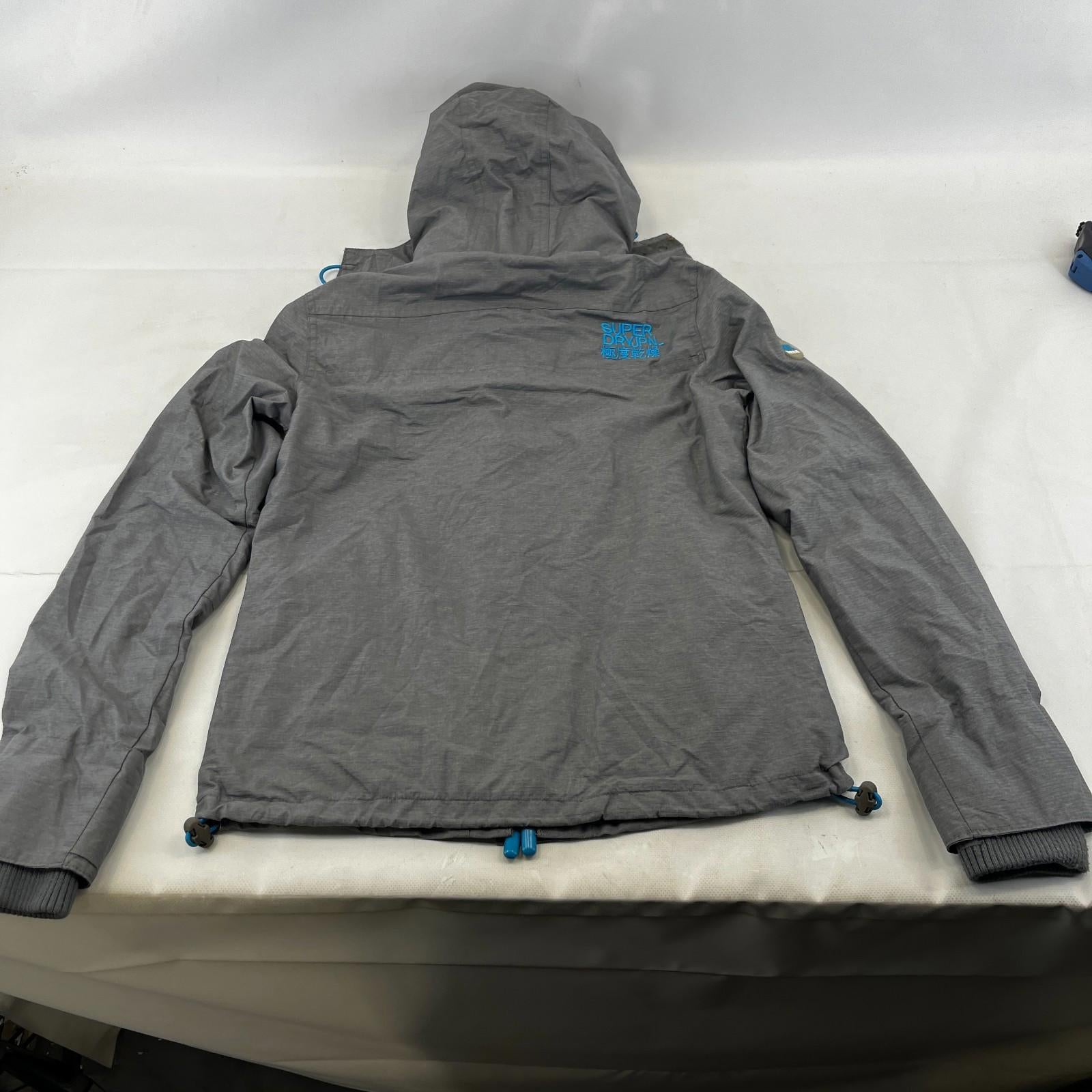 SuperDry Original Windcheater Jacket in Grey/Blue size Small Hooded