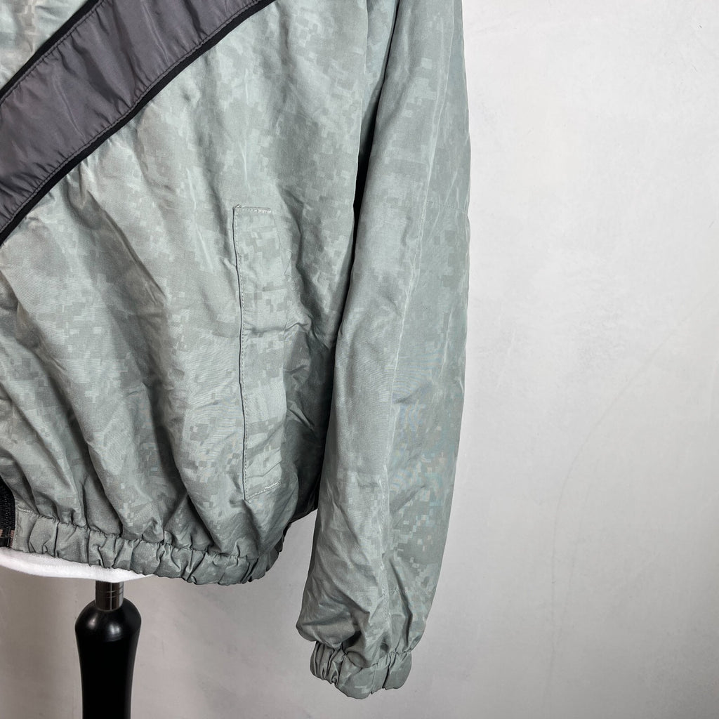 US Army Bomber Jacket Grey Digital Print Windbreaker US size Large