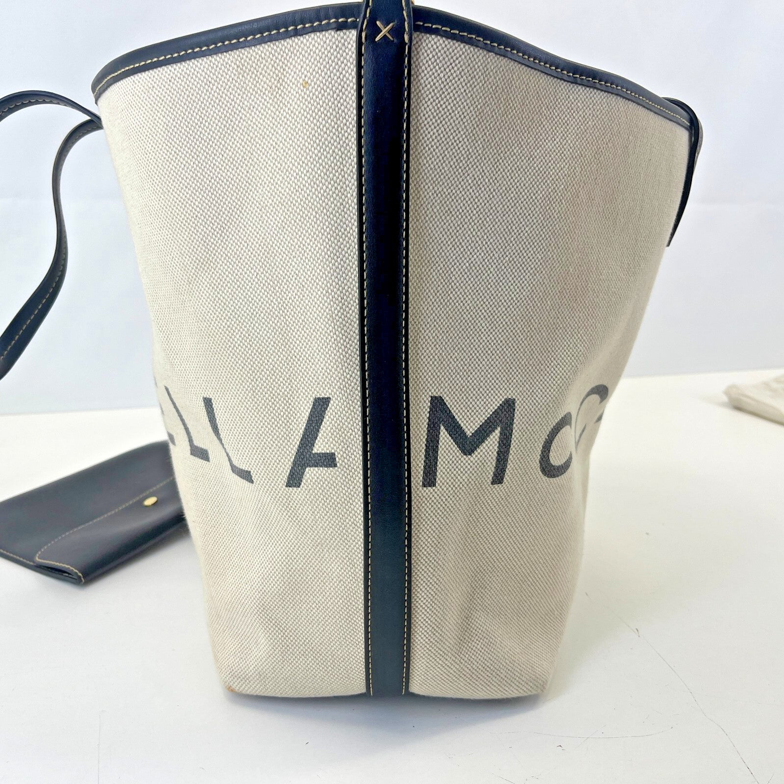 Genuine Stella McCartney Logo Print Organic Tote Shoulder Bag Womens See Details