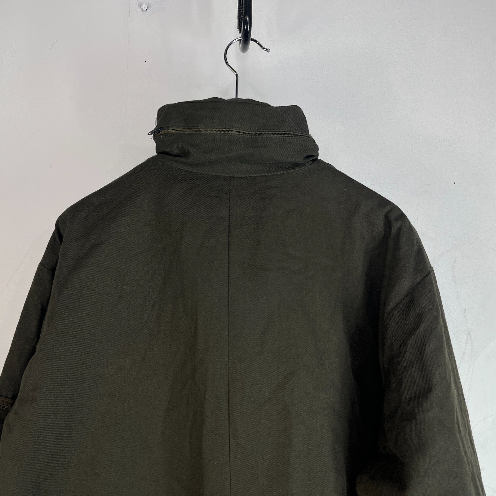 Vtg Montgomery Ward Powr House Thermal Insulated Overalls Green w/ Hood size XL