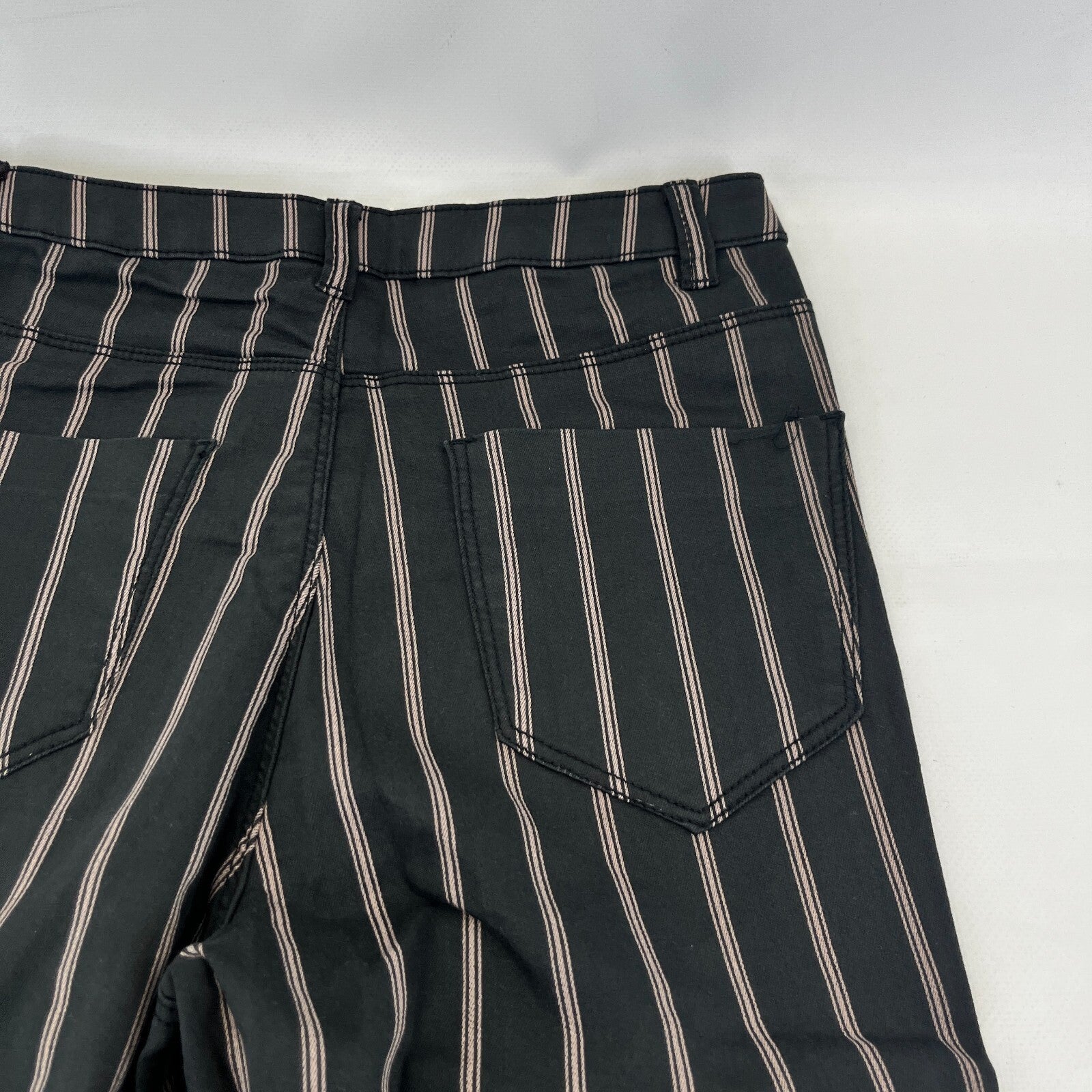 C&A Clockhouse Womens Black Striped Jeans Jegging Leg Skinny size 38R - W28" L29" - NWOT