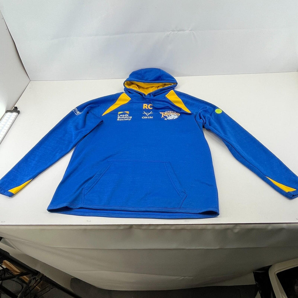 Leeds Rhinos Rugby League Oxen Hoodie Blue size Medium Blue Yellow