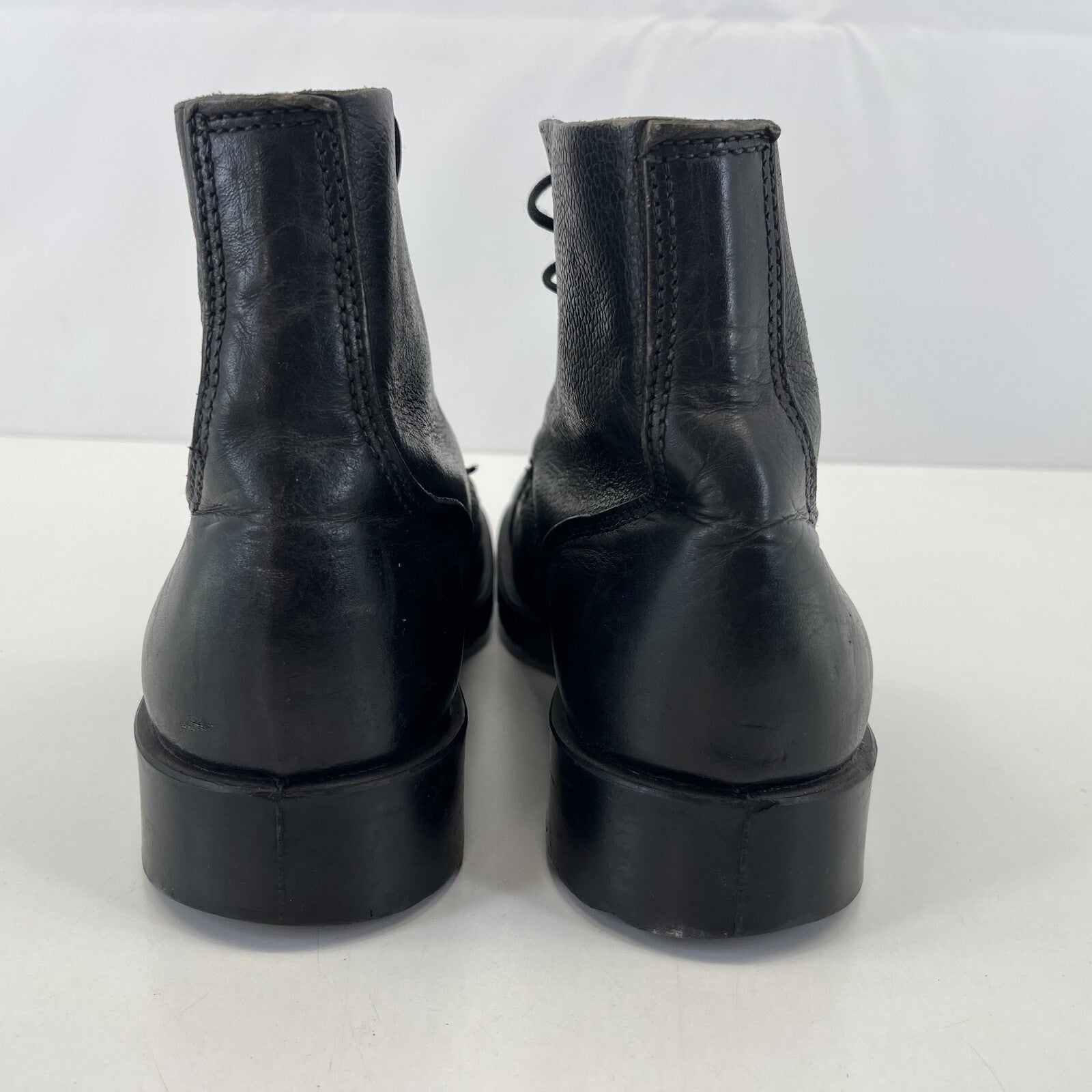 Vintage British Military Black Parade Boots with Capped Toe size 6 M