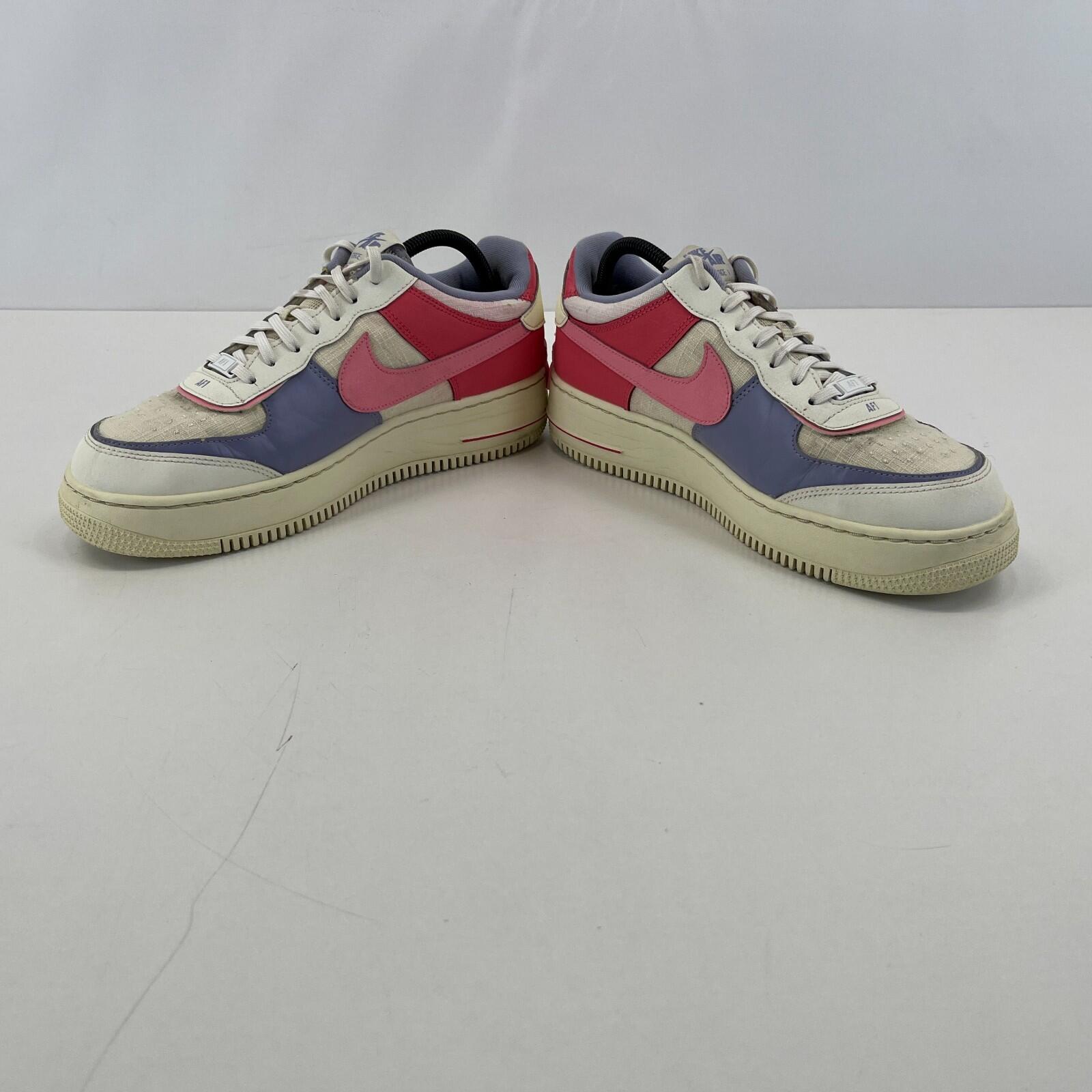 Nike Air Force 1 White Pink Purple Womens UK 8 Trainers AF1 DV7449-101