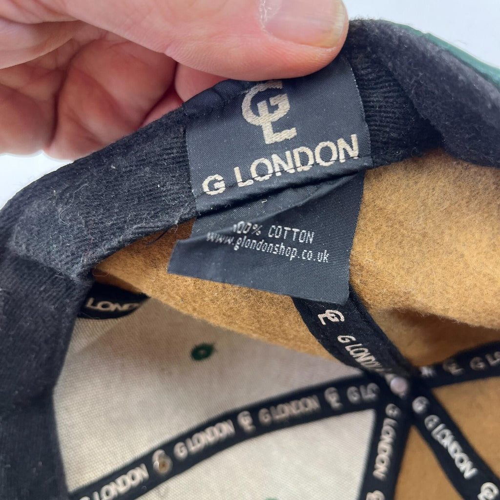 G London Adjustable Faux Leather Hat Cap Snapback in Dark Green