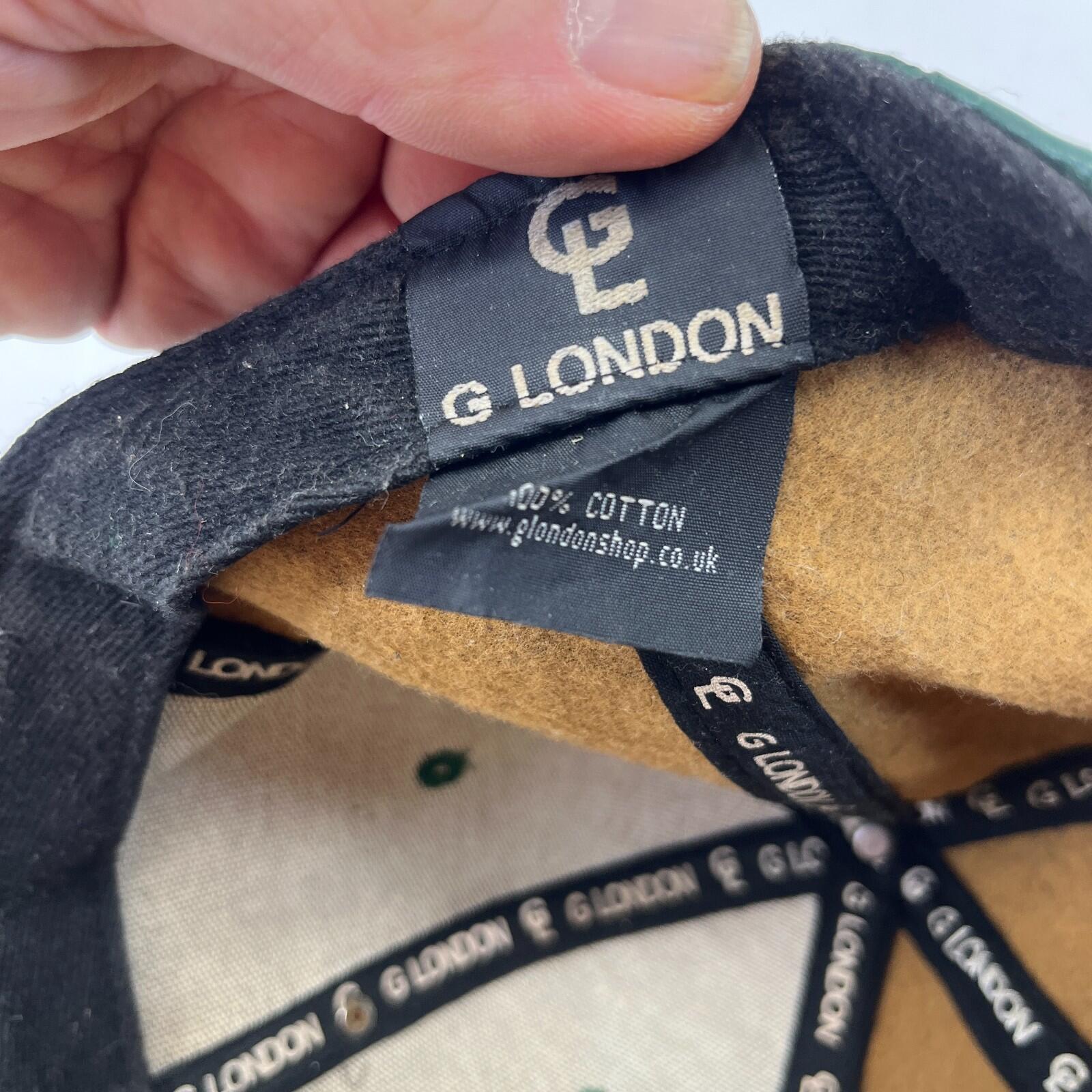 G London Adjustable Faux Leather Hat Cap Snapback in Dark Green