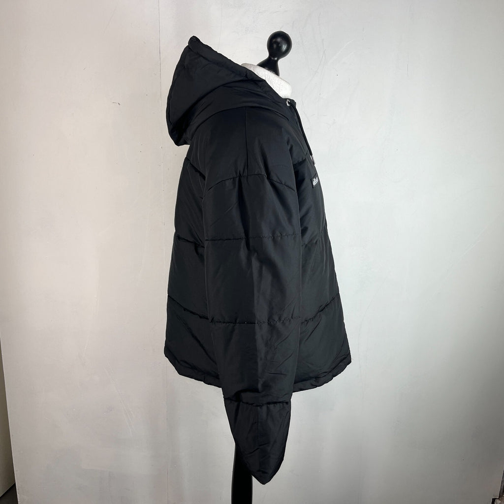 Ellesse Womens Hooded Quilted Padded Puffer Jacket in Black UK 16 - Near Mint