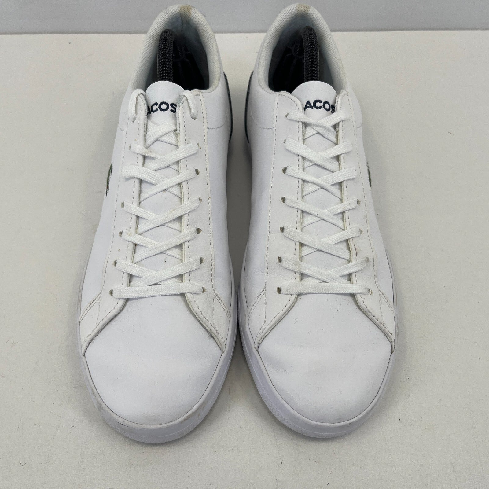 Lacoste Lerond White leather Trainers Shoes size UK 8 EU 42