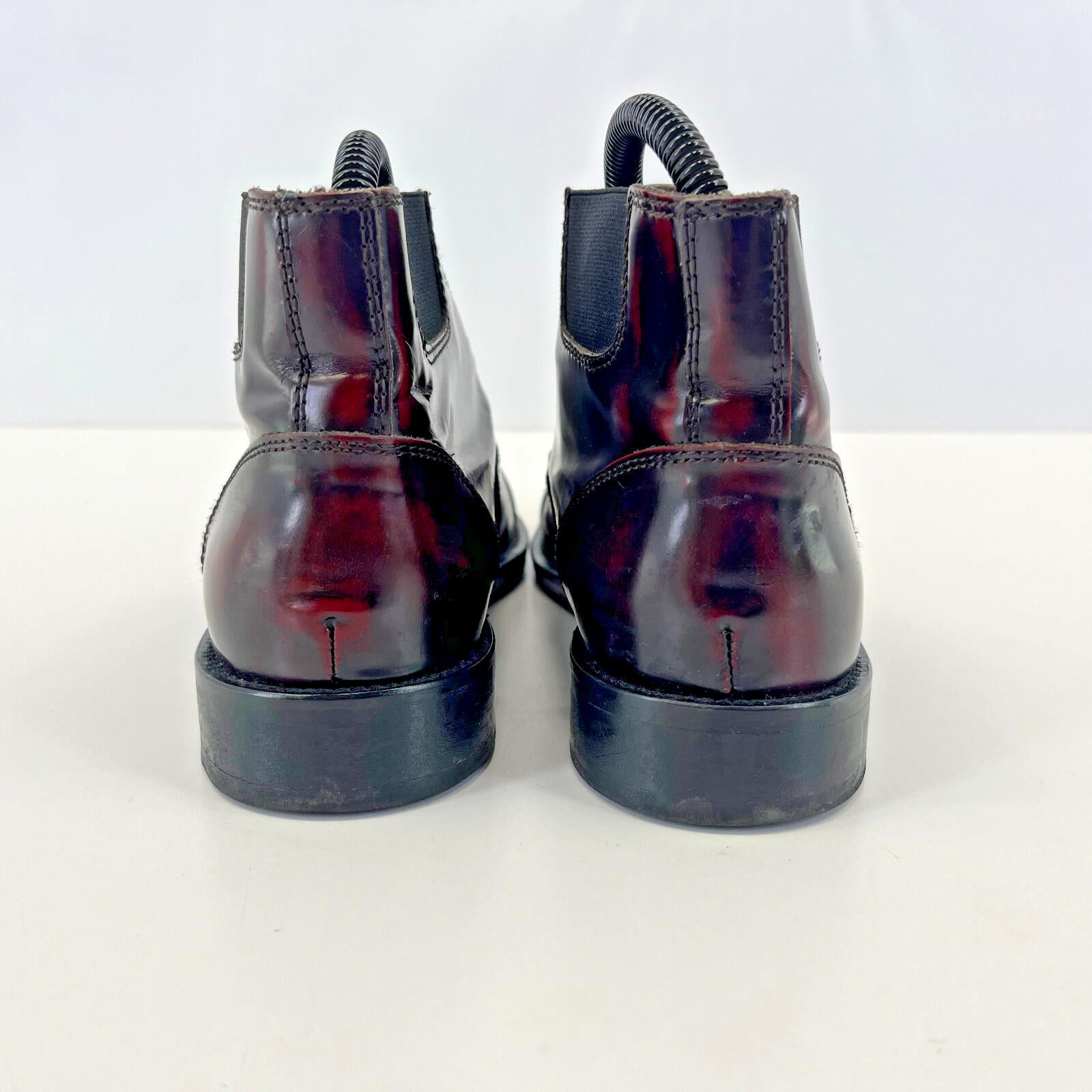 Ladies Russell & Bromley Leather Chelsea Ankle Boots Oxblood Red UK 3  - EU 36