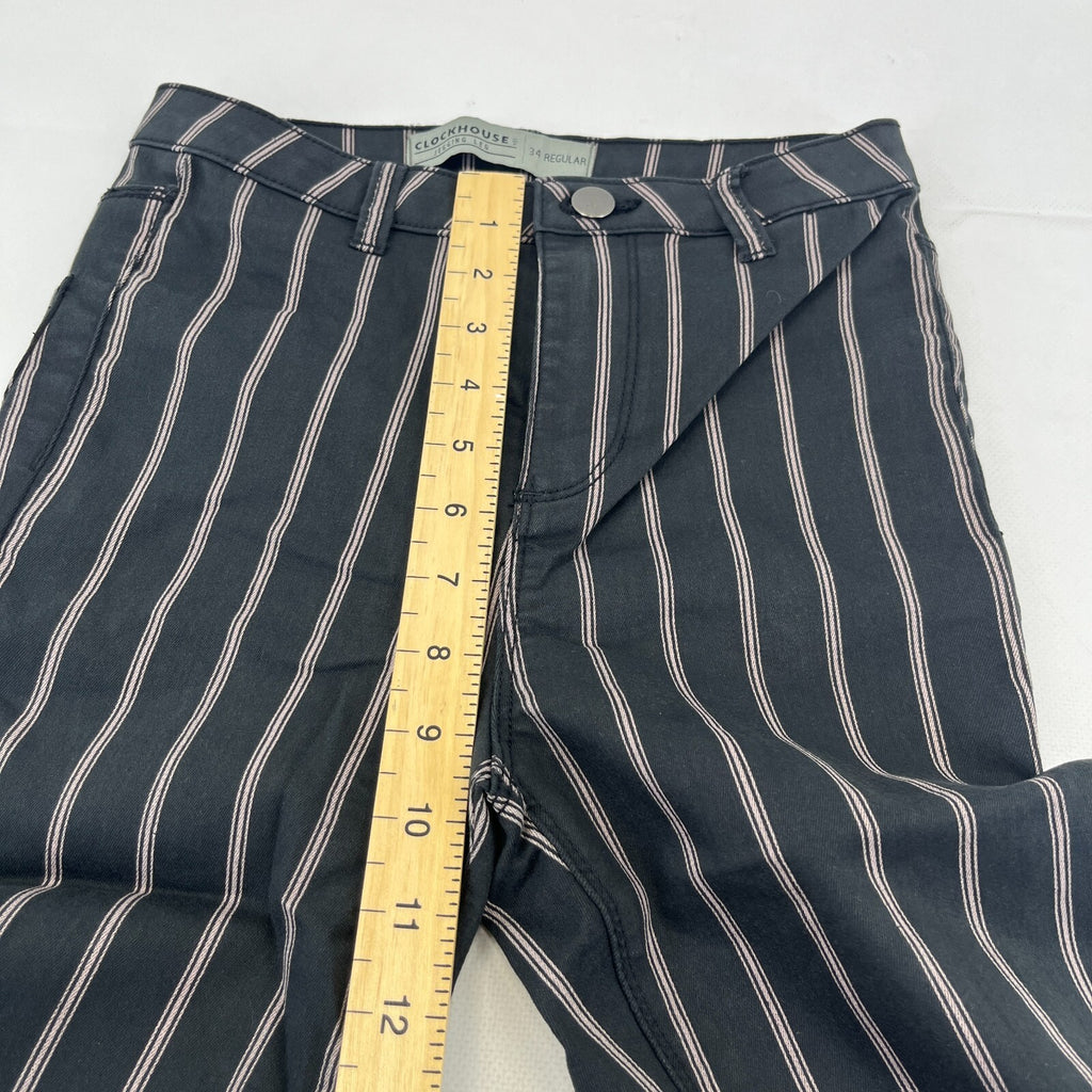 C&A Clockhouse Womens Black Striped Jeans Jegging Leg Skinny size 34R - W24" L29" NWOT