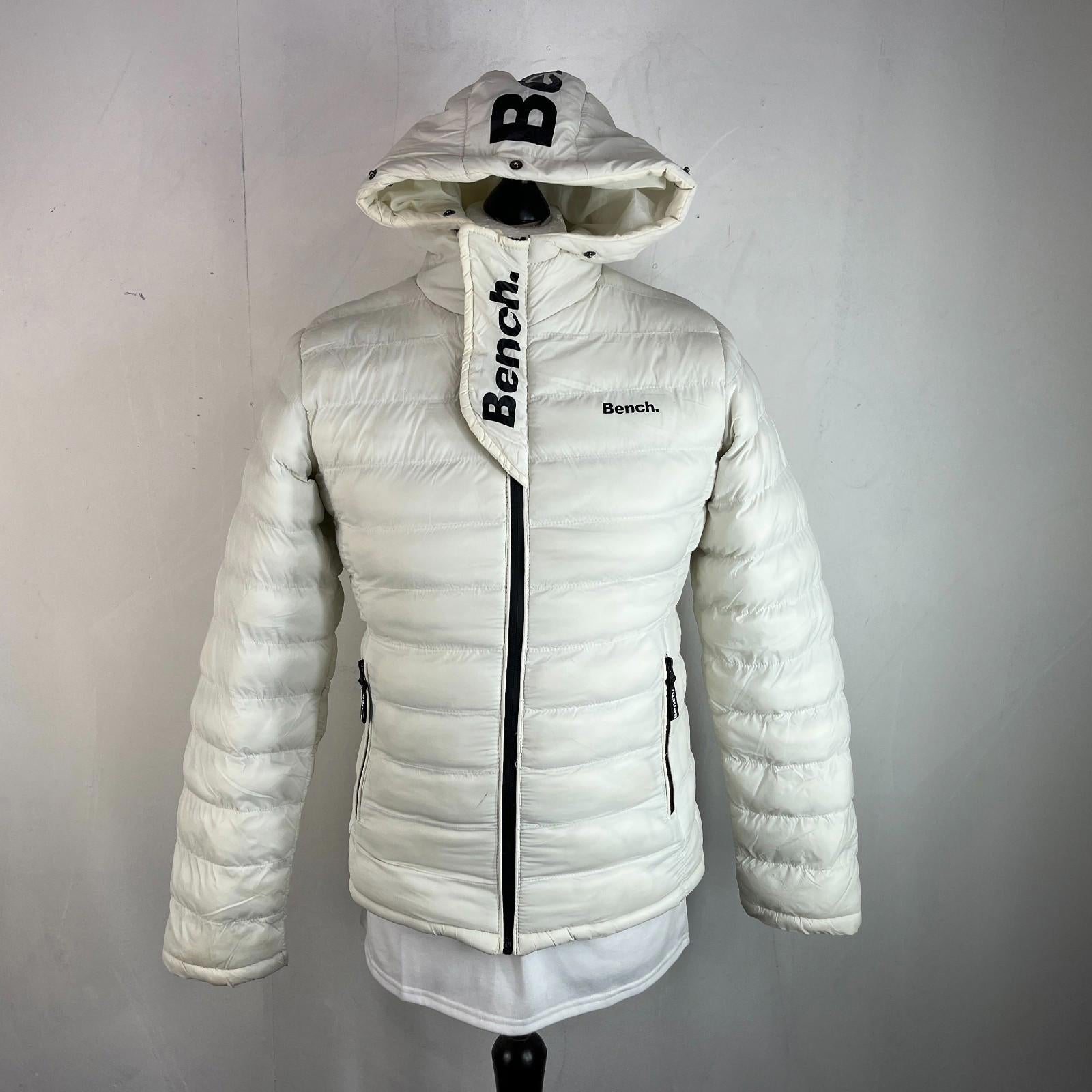 Bench White Quilted Puffer Jacket Women's size 12 (medium) Style Ludlow3