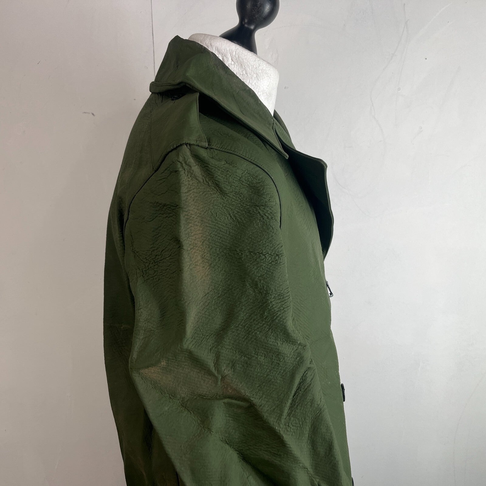Royal Canadian Police RCMP Mackintosh Trench Coat Dark Green 80s size 5