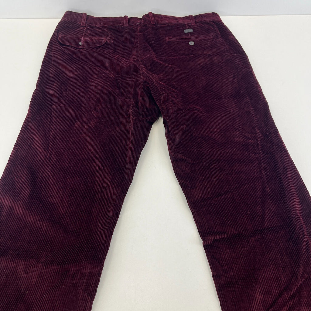Blue Harbour Corduroy Cord Trouser Burgundy Red W38" L30"