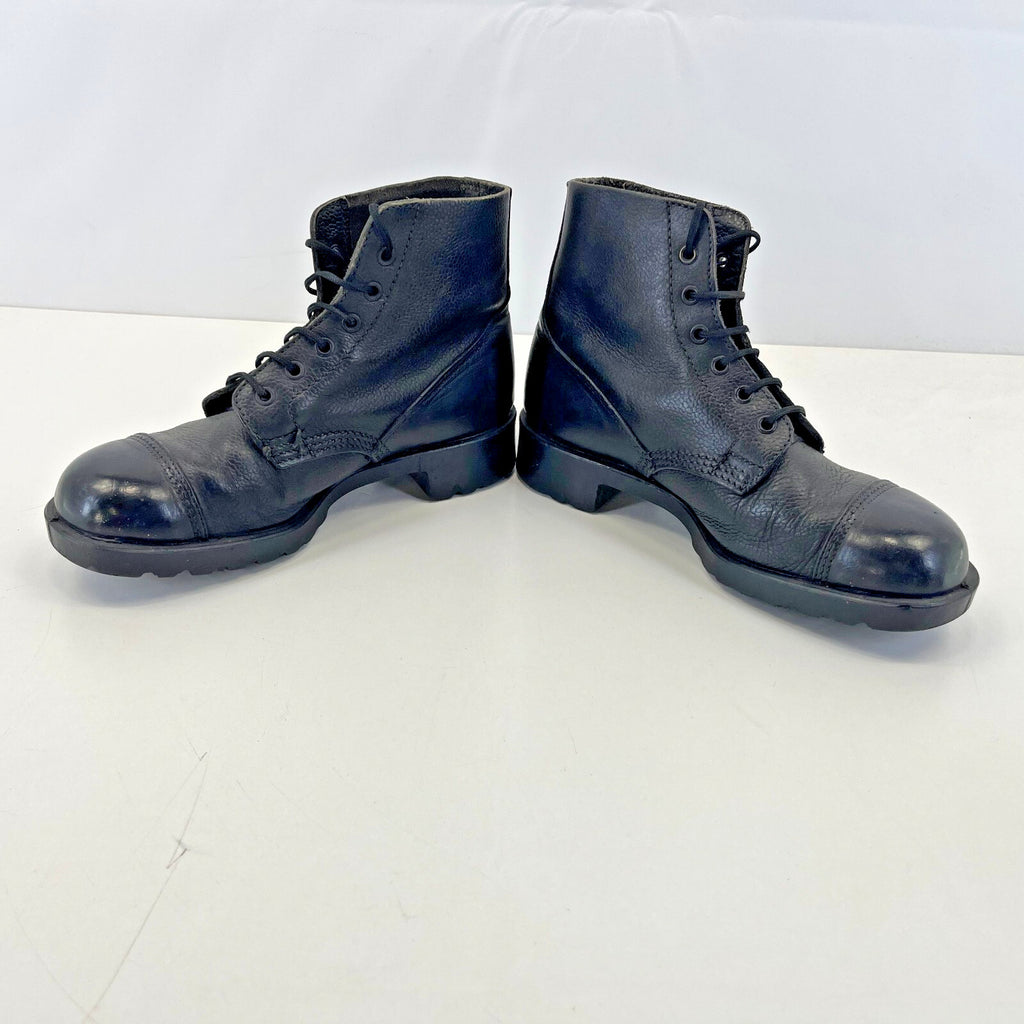 Vintage British Military Black Parade Boots with Capped Toe size 6 M