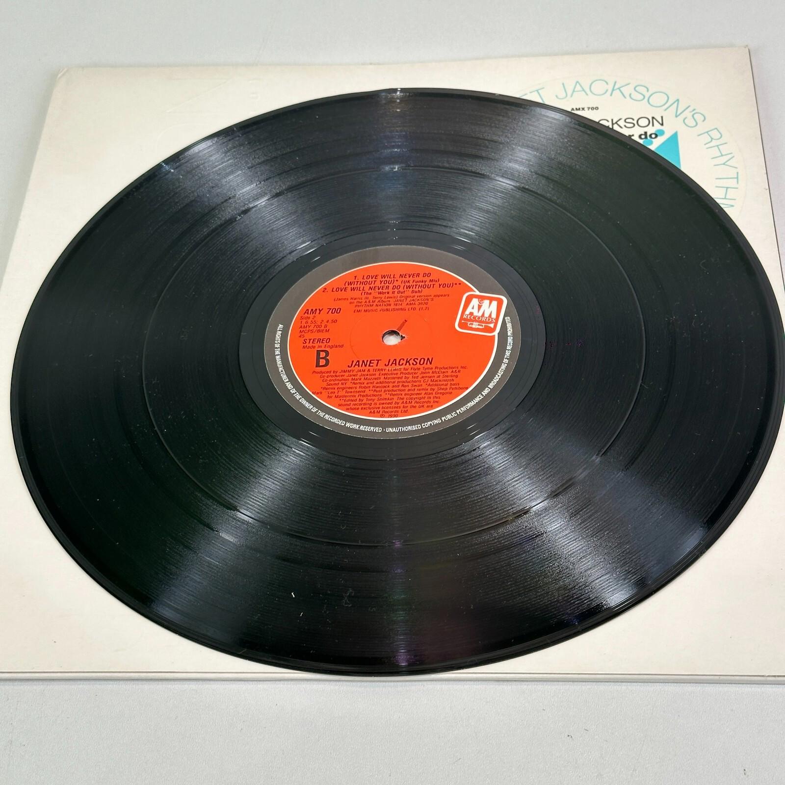 Janet Jackson 12" Vinyl Single Love Will Never Do (Without You) NM/VG