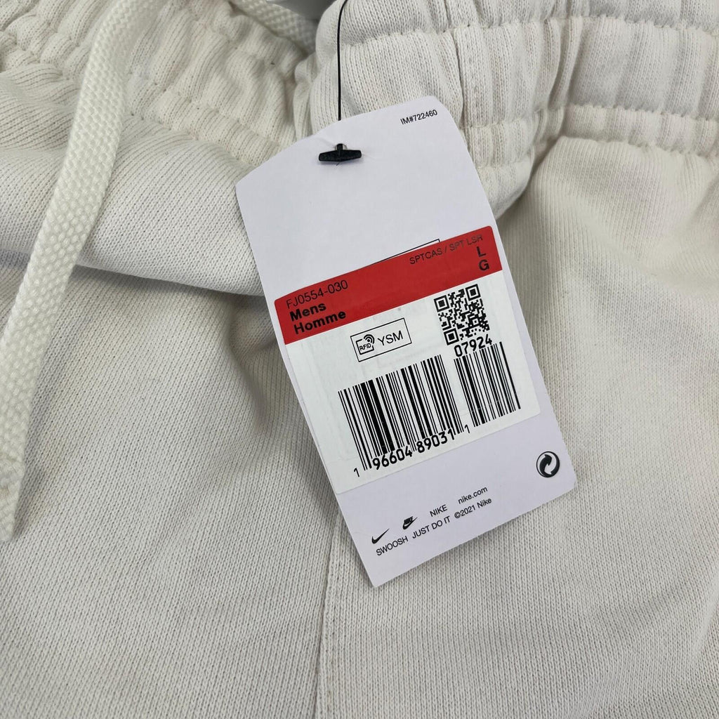 Nike Men's 100% Cotton Joggers Track Pants size Large in White