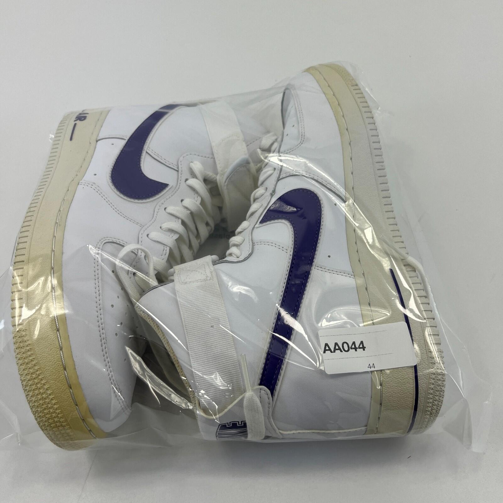 Nike Air Force 1 High '07 Court Trainers White/Purple UK size 9.5