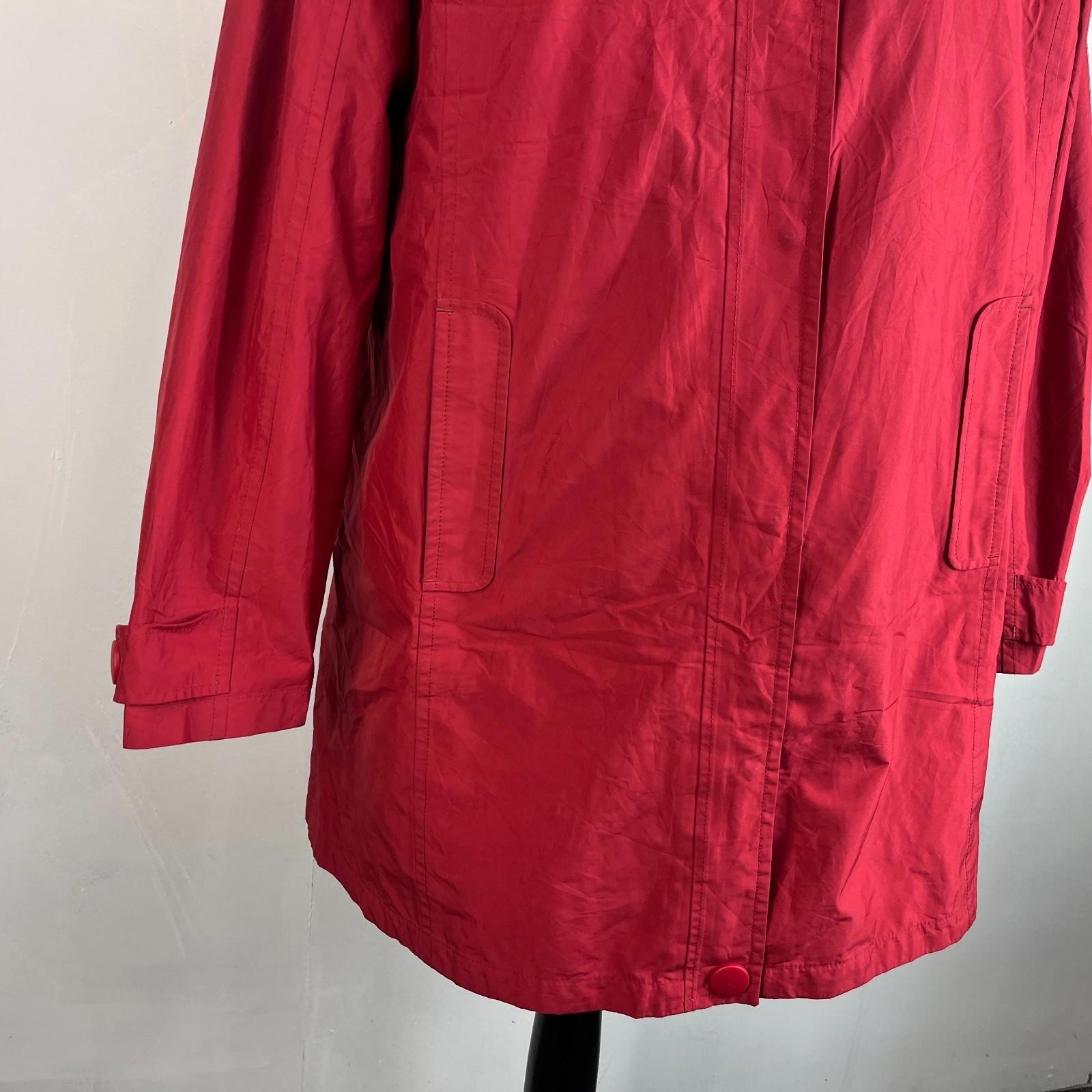 LL Bean Women's Waterproof Parka Vintage Field Country Coat in Red size XL