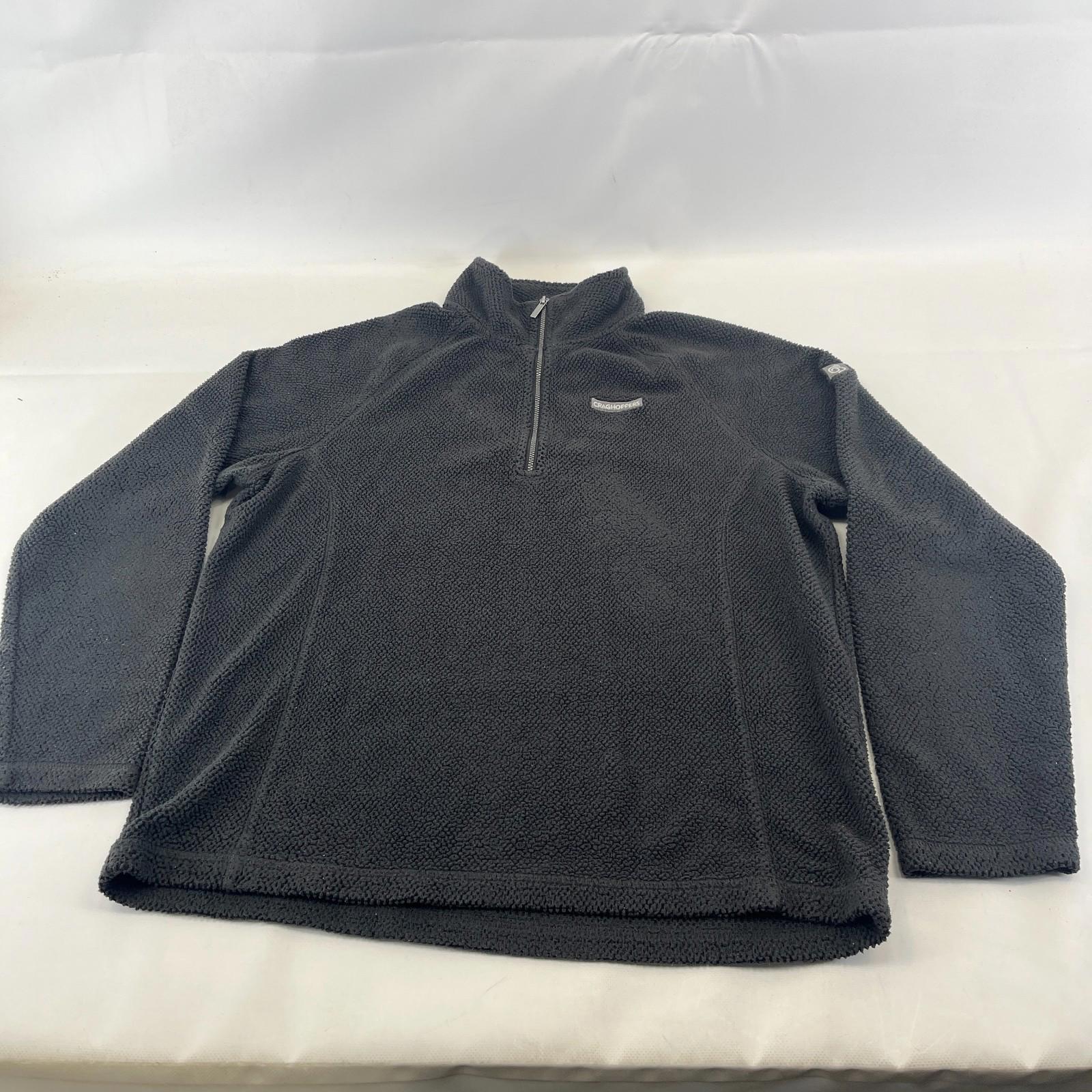 Craghoppers 1/4 Zip Fleece Mid Layer Men's size XL Dark Grey Top Warm Winter