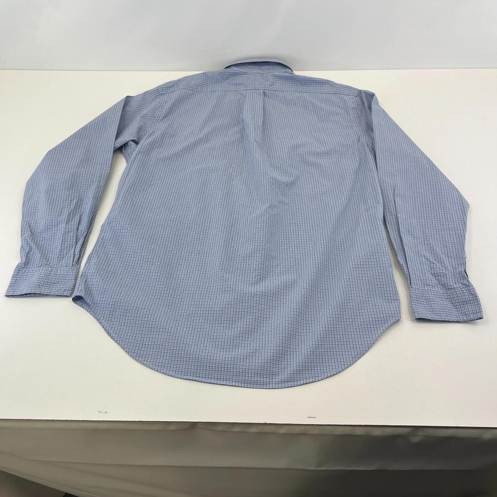 Ralph Lauren Shirt Mens size M Blue Check Cotton Button Up RL Pony