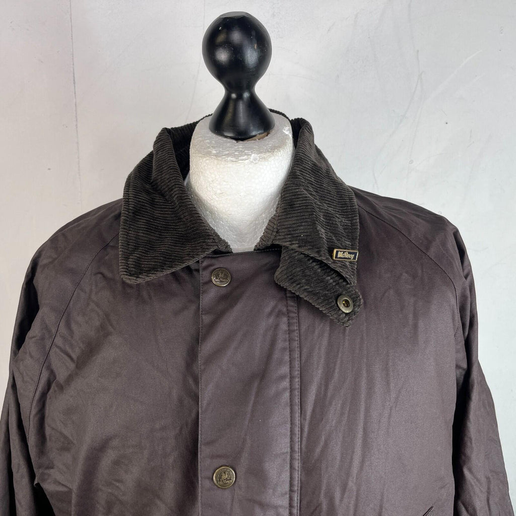 McPercy Harbour Mens Premium Wax Hunting/Farming Jacket in Brown size Large