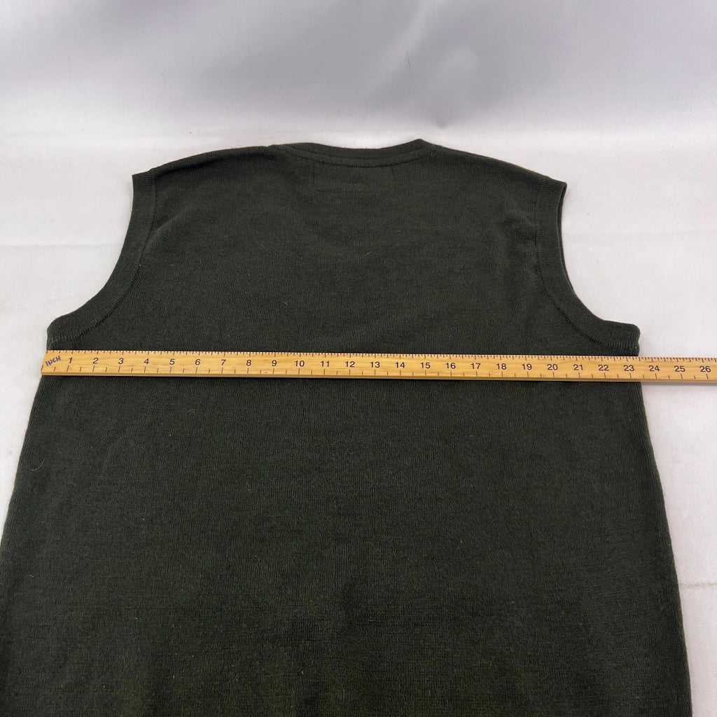 Rydale Men's Wool Blend Sleeveless Jumper Sweater Tank Top size 2XL Dark Green